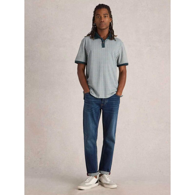 White Stuff Casette Tape Printed Polo image number 3